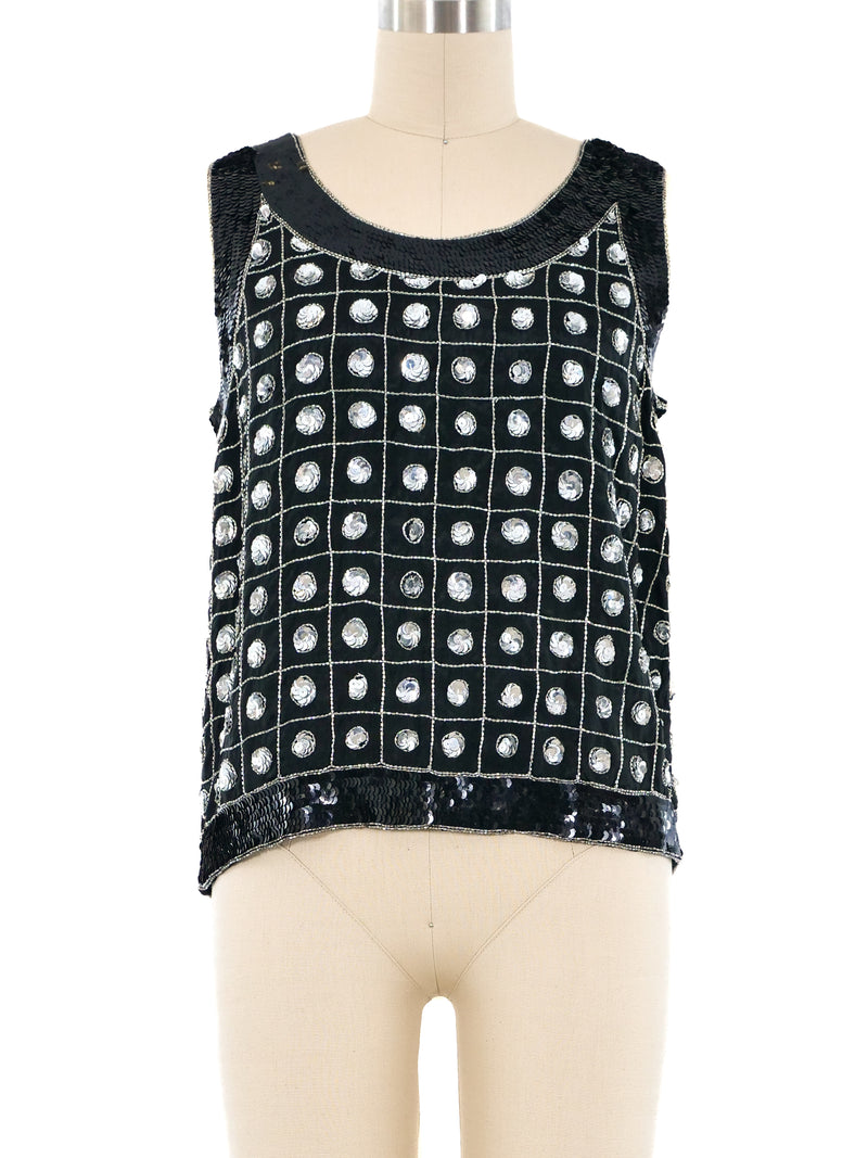 Bead and Sequin Embellished Tank