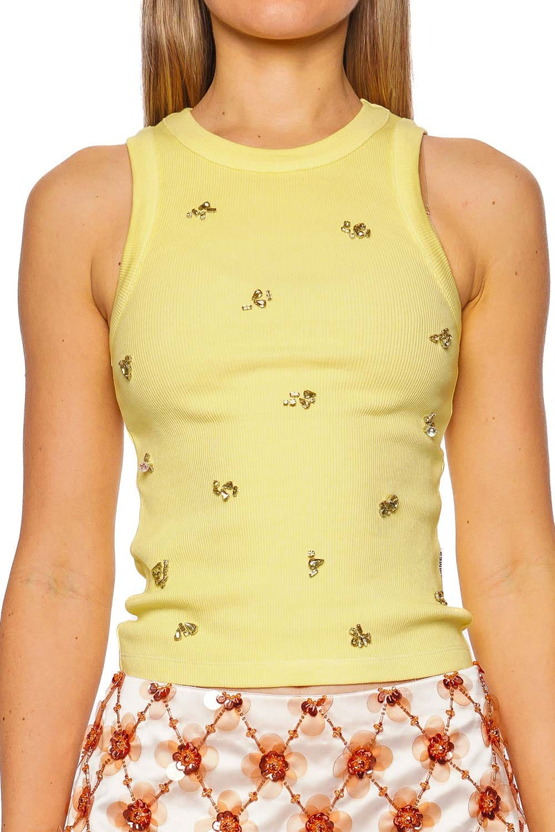 Lemonade Crystal Embellished Classic Tank