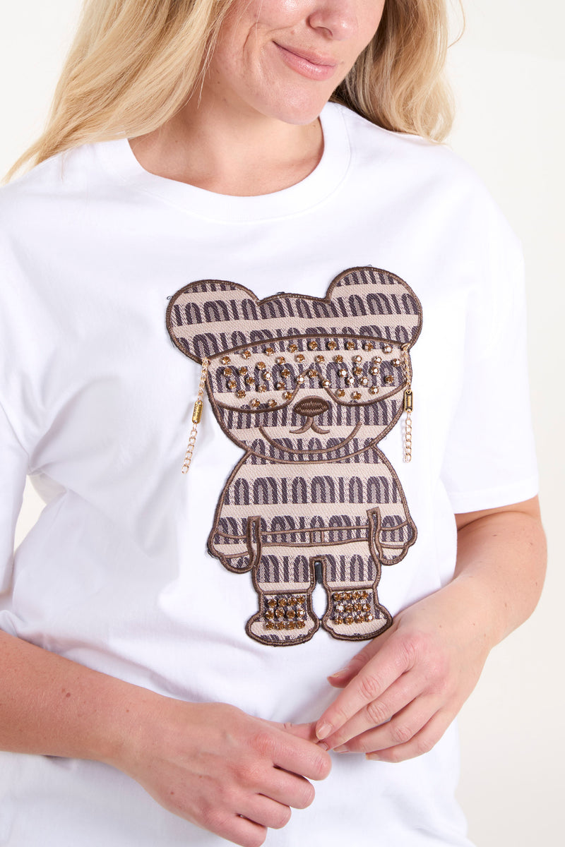 Embellished Bear T-Shirt
