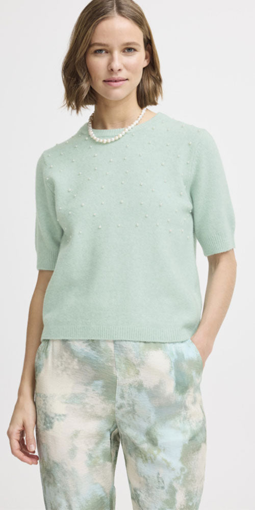 B.Young Pearl Embellished Sweater
