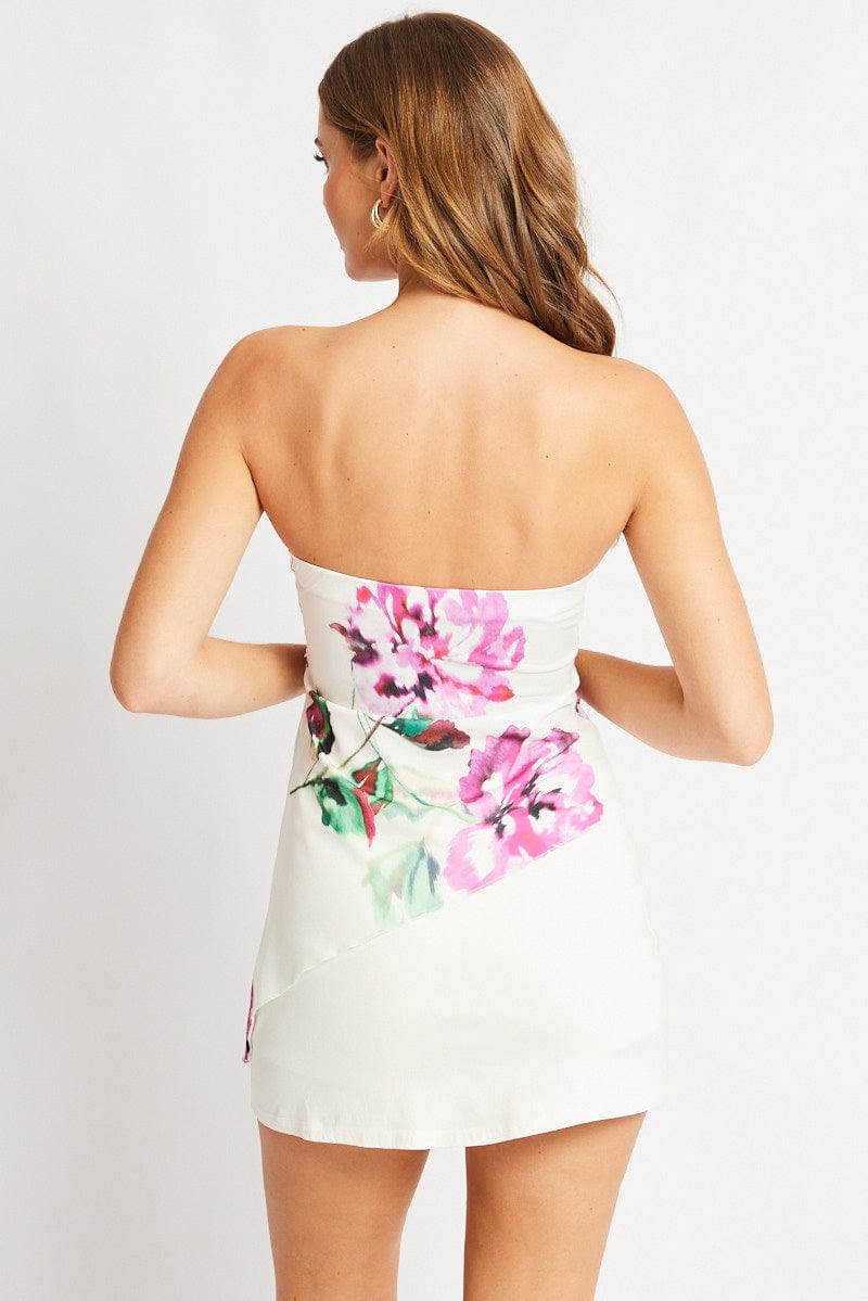 Multi Floral Bandeau Top