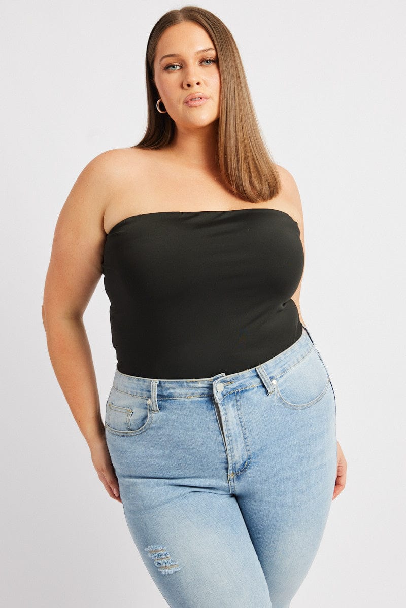 Black Bandeau Top