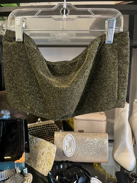 Metallic Gold Bandeau Top, size M. #1010