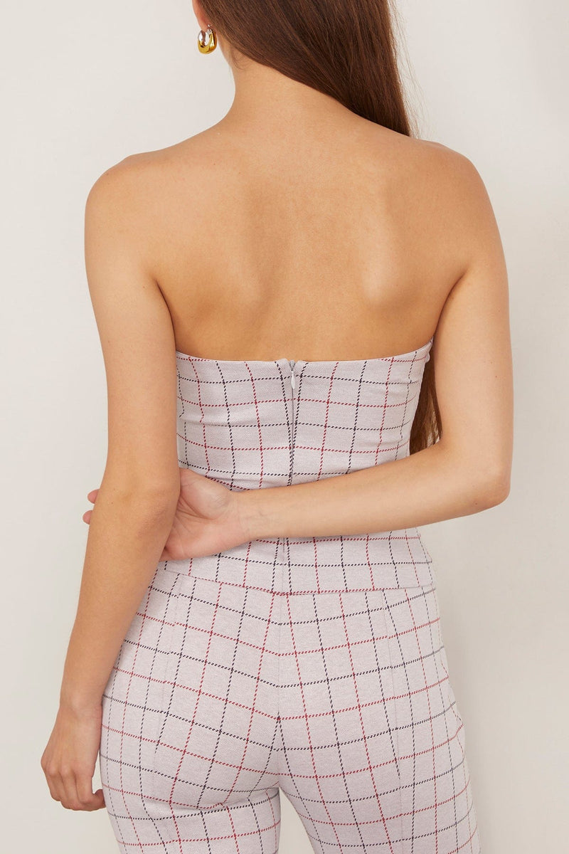 Strapless Bandeau in Navy/Red