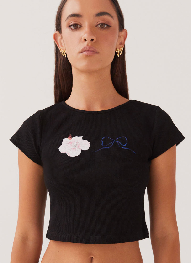 My Turn Baby Tee - Black