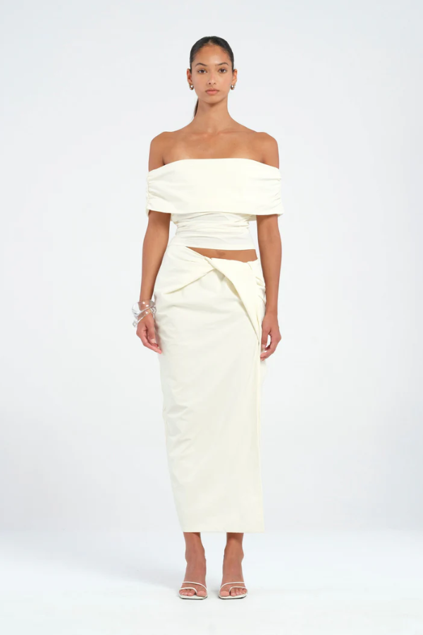 Rudi Off Shoulder Top Milk