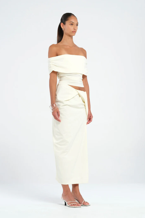 Rudi Off Shoulder Top Milk