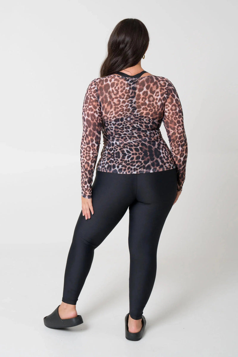 Net Fitted Long Sleeve Tee - Cave Girl