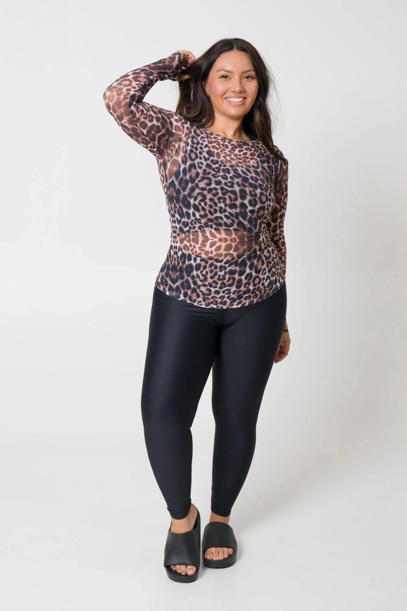 Net Fitted Long Sleeve Tee - Cave Girl