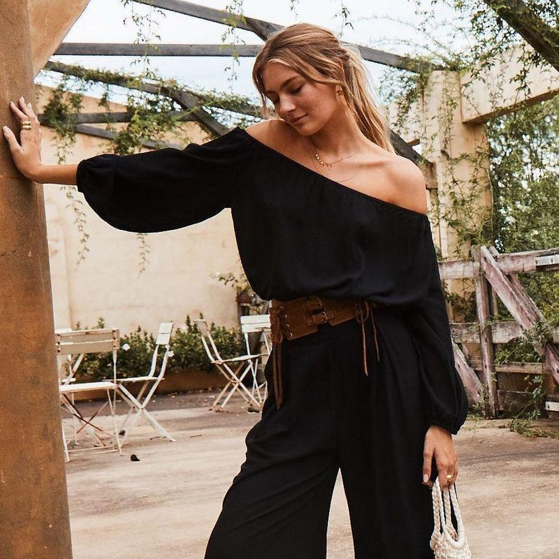 Black Off Shoulder Top