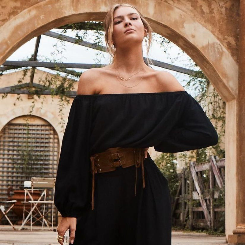 Black Off Shoulder Top
