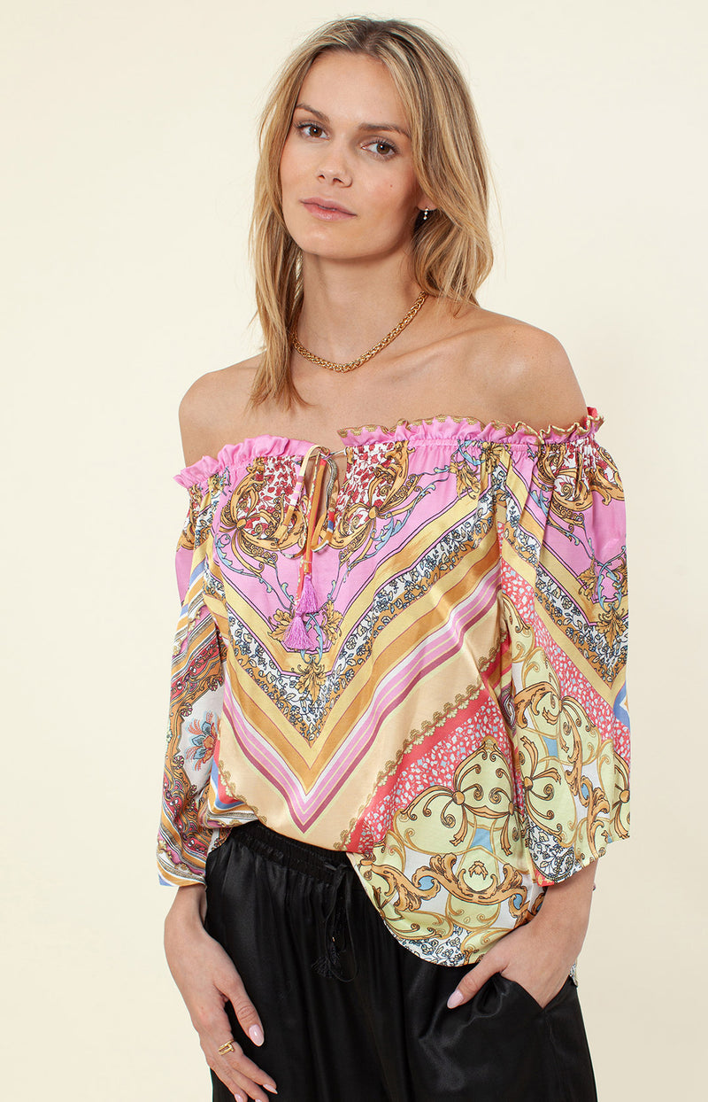Lolita Off Shoulder Silk Top