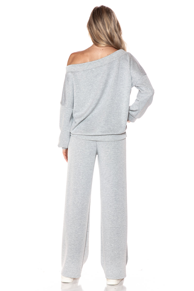 Off Shoulder Sweatshirt Top