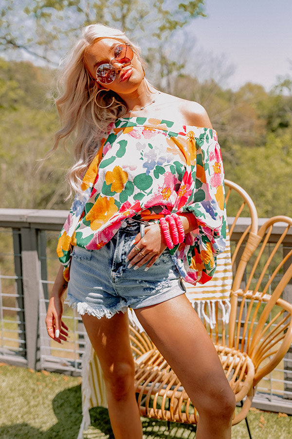 Gramercy Garden Off Shoulder Top in Pink