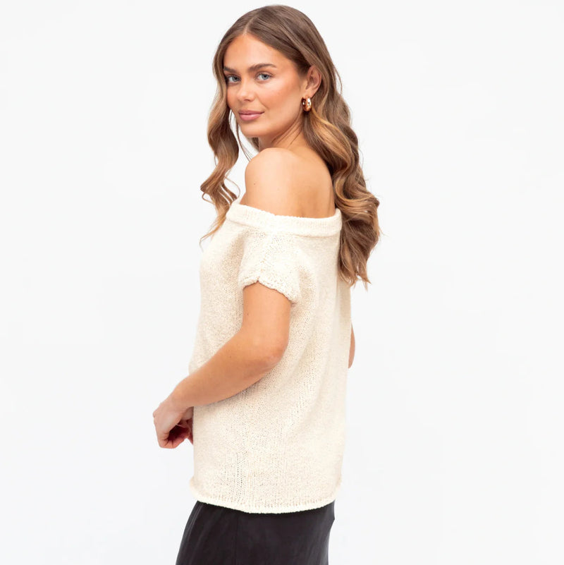 TM Off Shoulder Knit Top