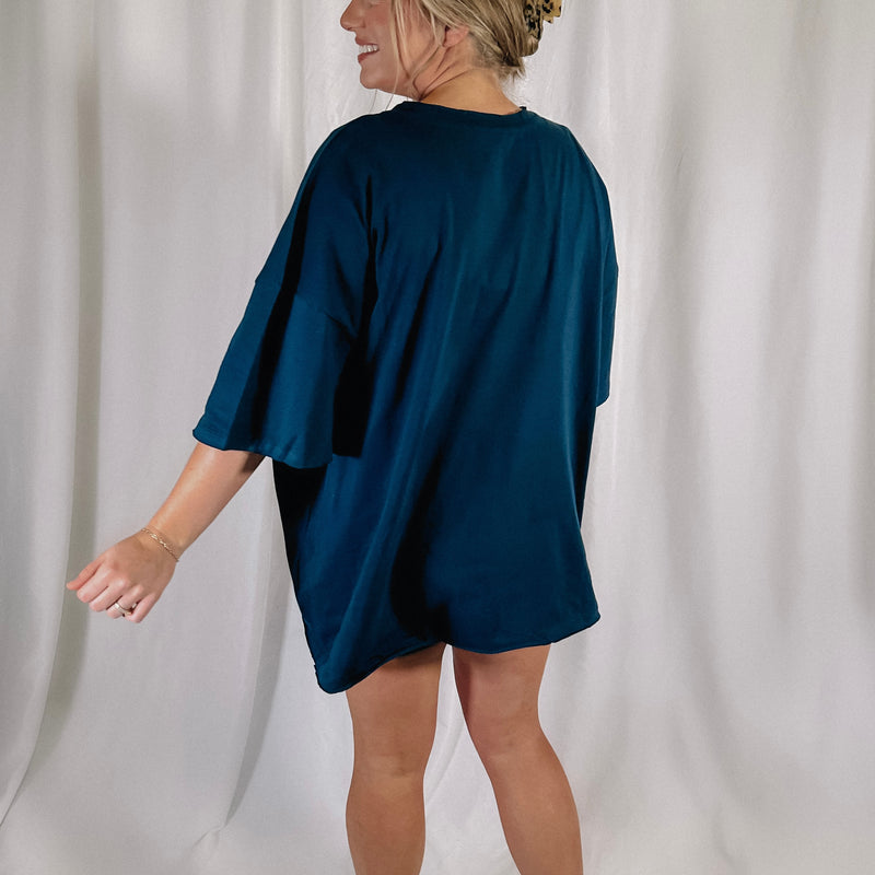 Laid Back Oversized Boyfriend Tee - Midnight - LAST ONE