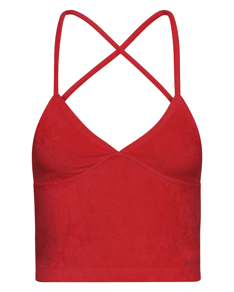 Peggy Backless Top — Poppy