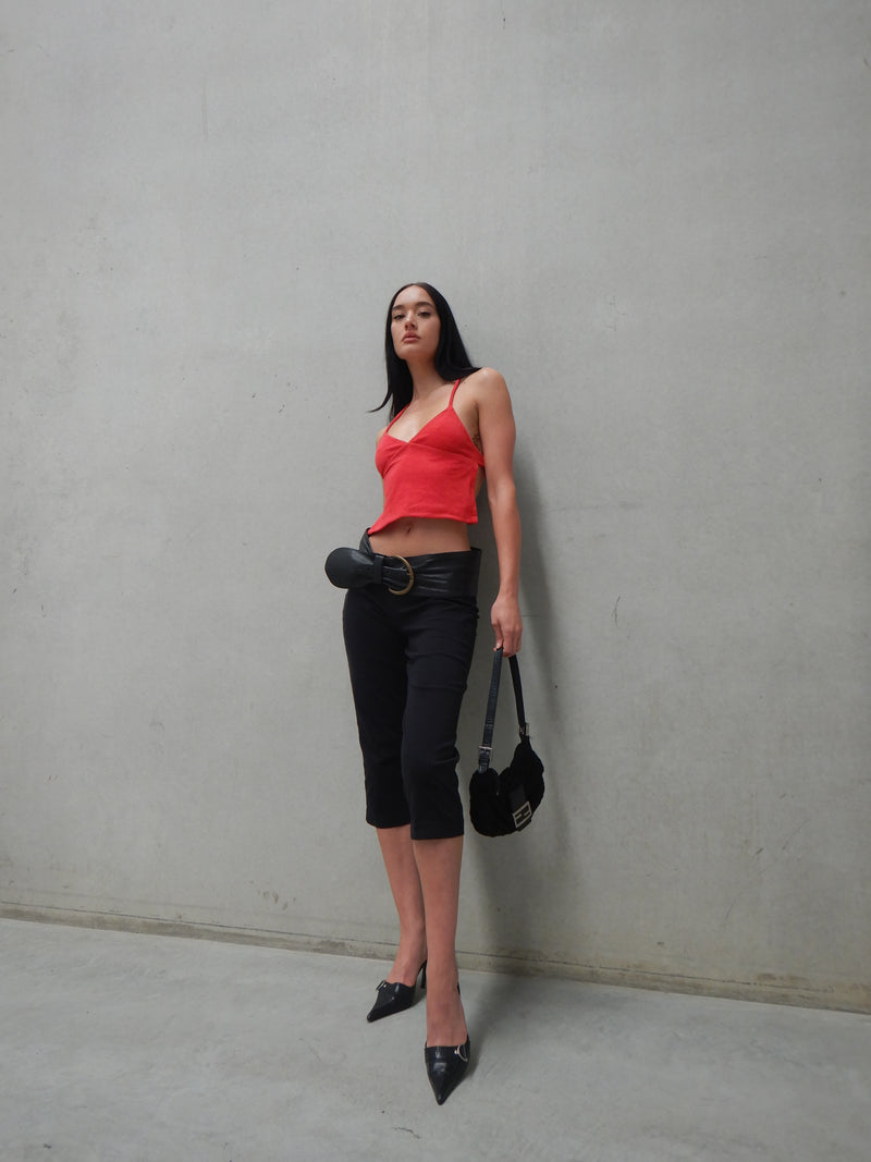 Peggy Backless Top — Poppy