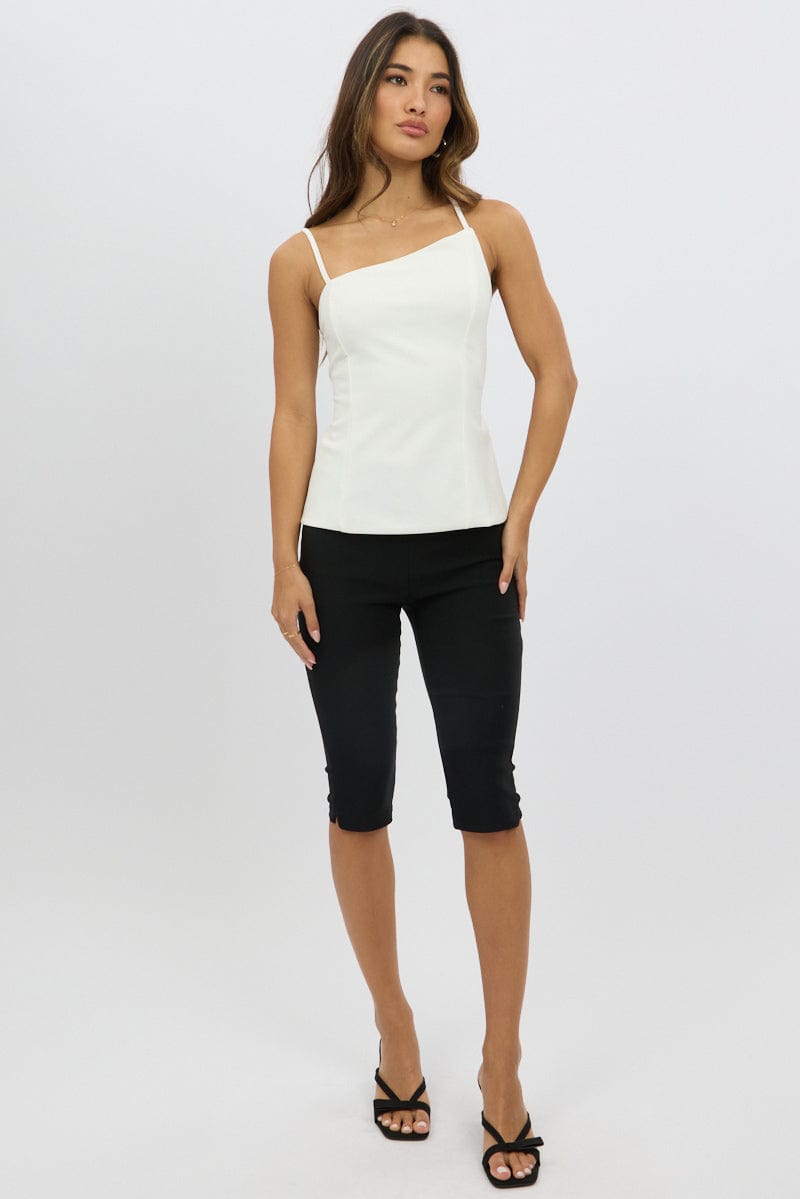 White Singlet Top Backless