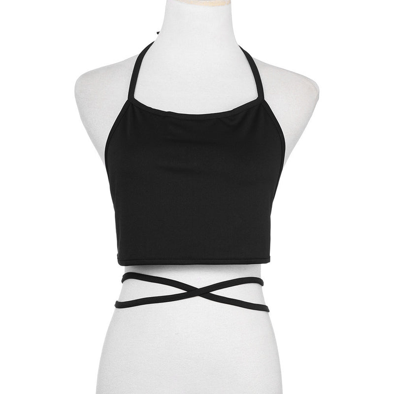 Women Sleeveless Backless Vest Halter Tank Tops Blouse T-Shirt