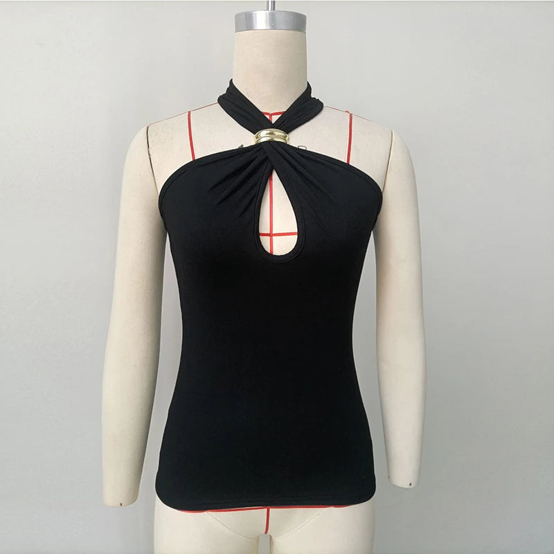 Women's Crop Top Halter Fashion Designer Backless S-L Singlets