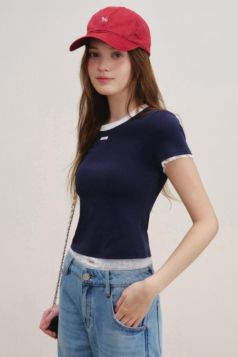 Lace Fusion Backless Top