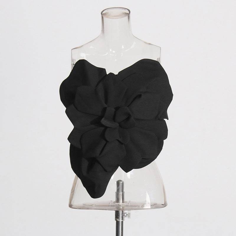 Three-Dimensional Flower Backless Tube Top Vest - Sexy Women's Camisole 2025