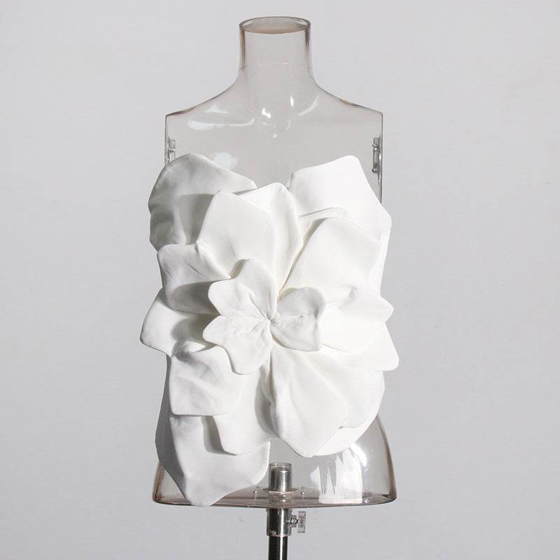 Three-Dimensional Flower Backless Tube Top Vest - Sexy Women's Camisole 2025