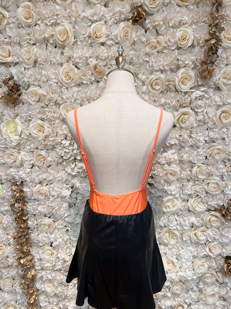 Logan Backless Bodysuit (Orange)