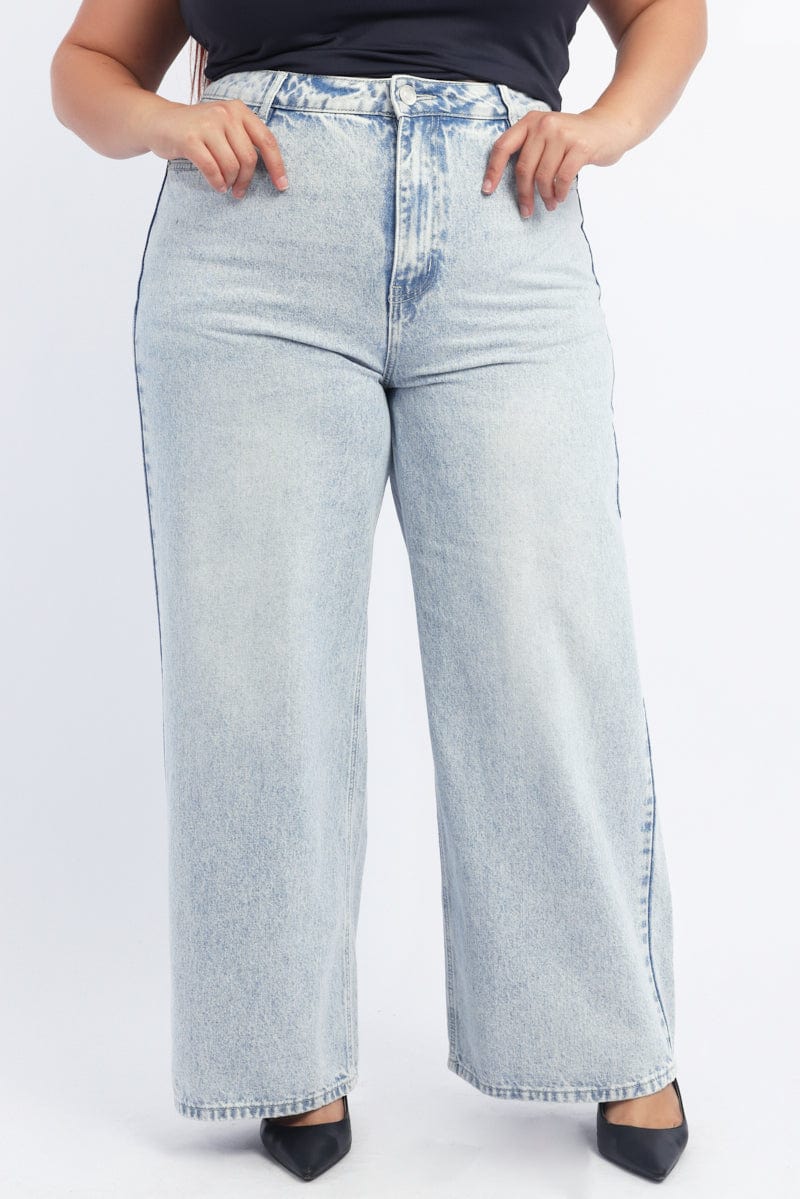 Denim Wide Leg Jeans