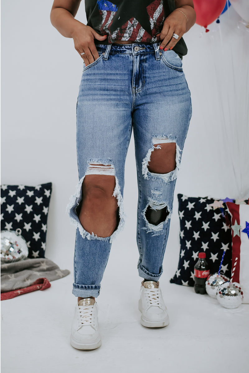 Jax Boyfriend Denim, Medium KANCAN
