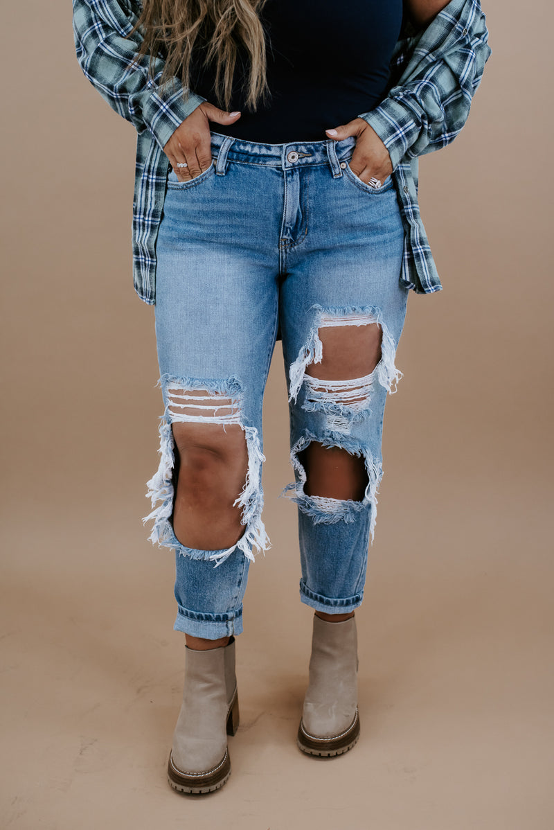 Jax Boyfriend Denim, Medium KANCAN