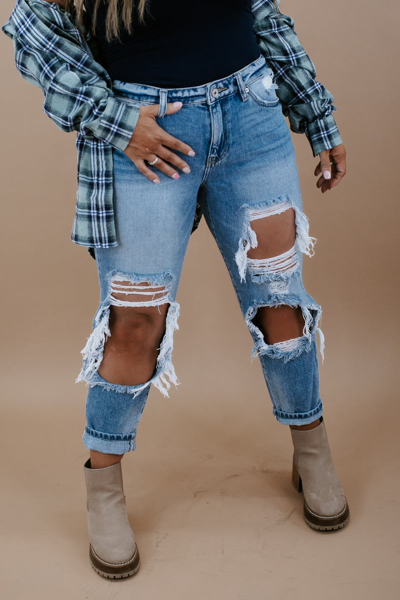 Jax Boyfriend Denim, Medium KANCAN