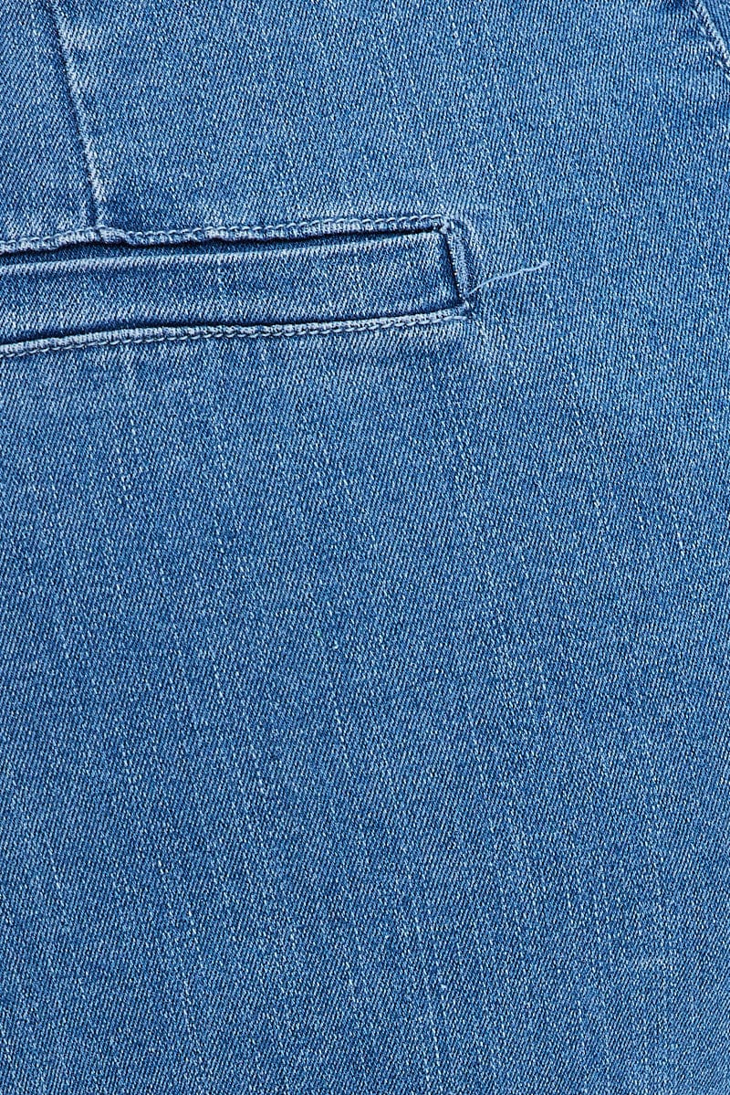 Denim Cargo Denim Jeans High Rise