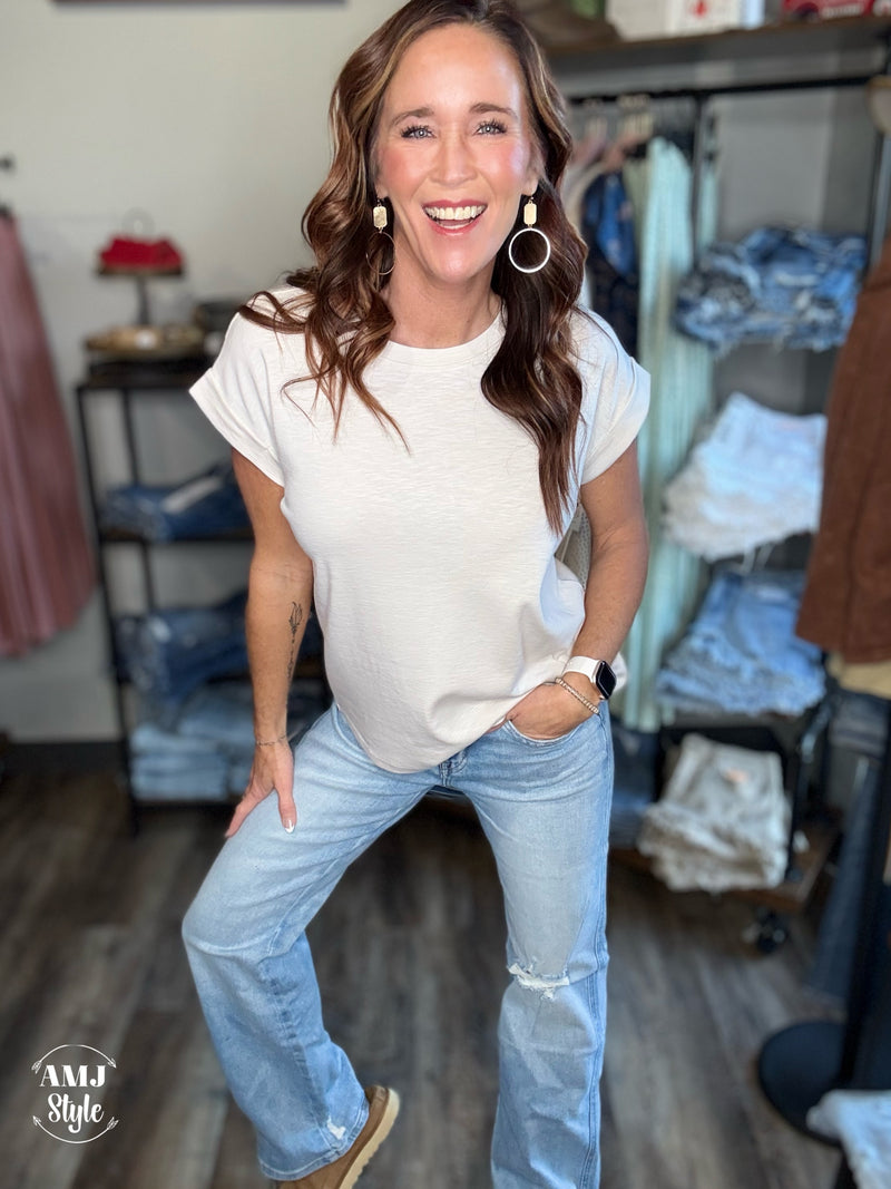 Camille Distressed Knee Denim