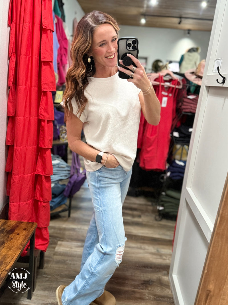 Camille Distressed Knee Denim