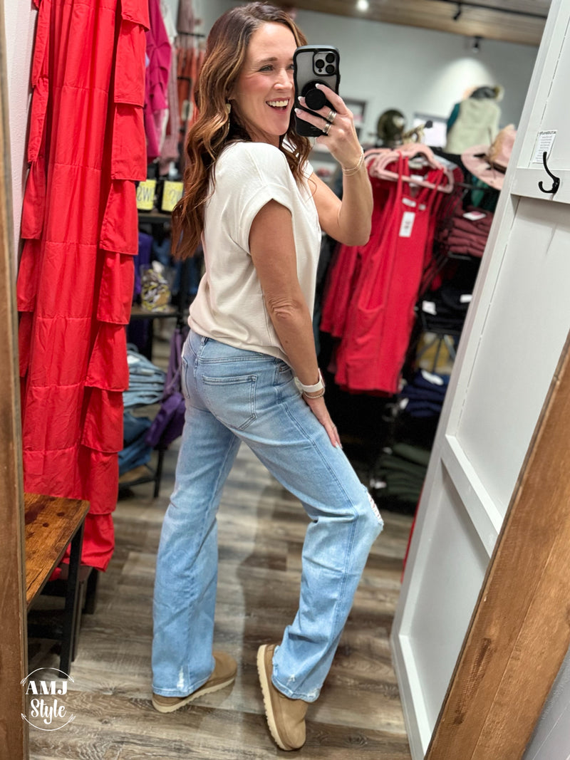 Camille Distressed Knee Denim