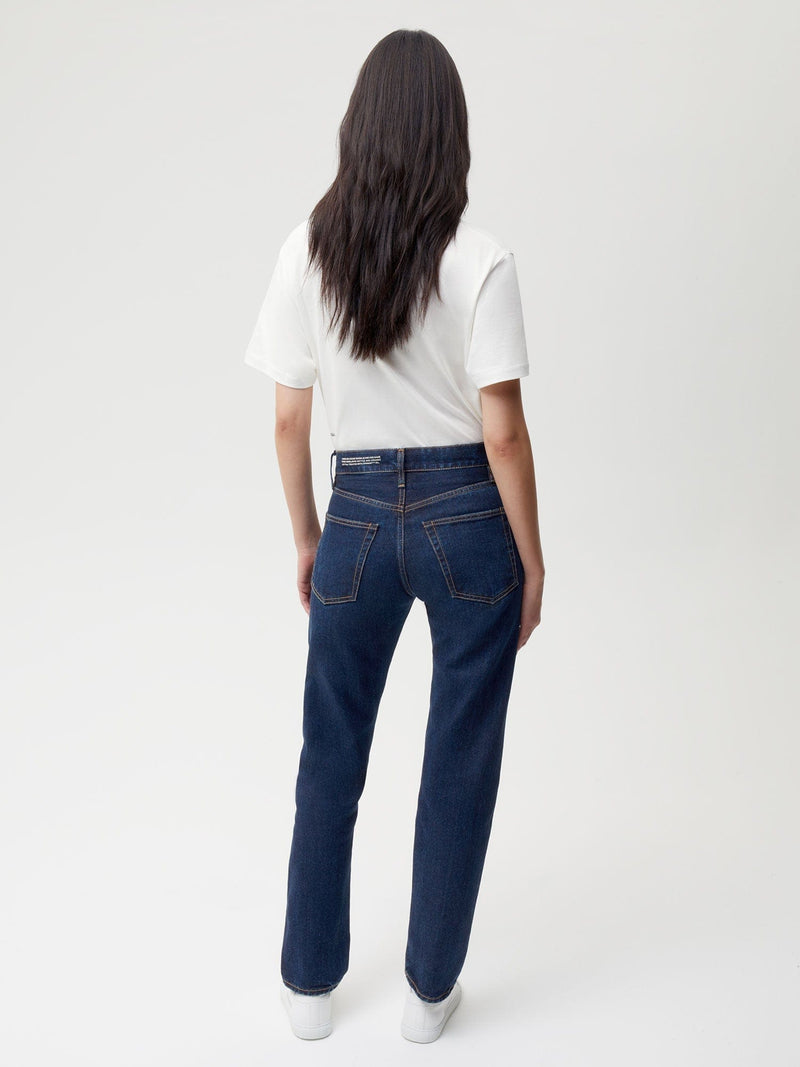 Womens Nettle Denim Straight Leg Jeans—rinse wash