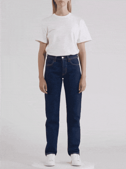 Womens Nettle Denim Straight Leg Jeans—rinse wash