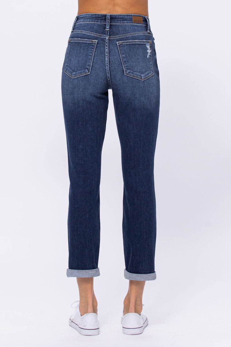 Judy Blue High Rise Destroy Boyfriend Denim Jeans 82328
