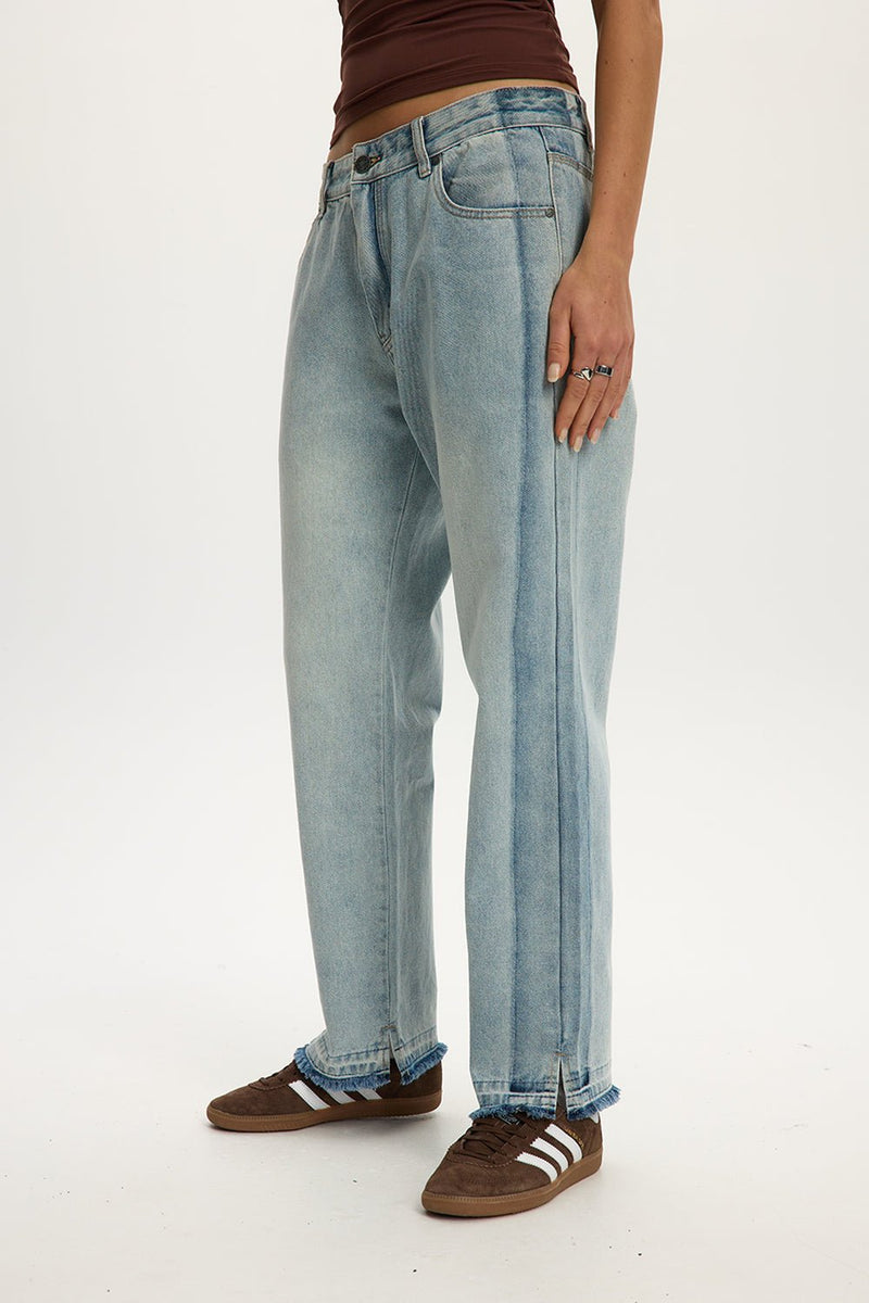Raw Edge Loose Denim