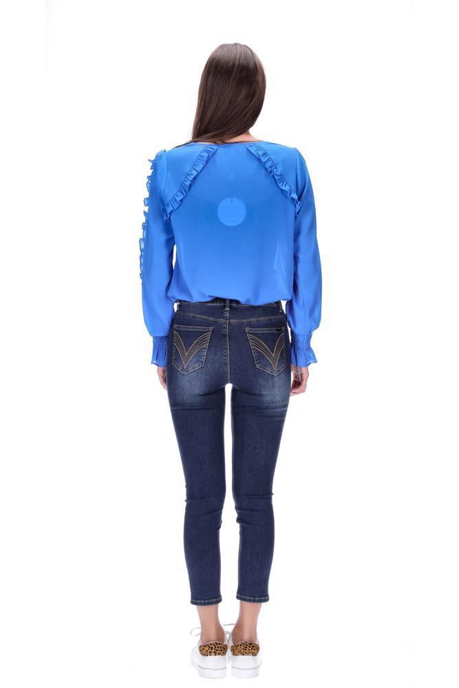Cormac -  High Waisted  7/8-Dark Blue (J106)