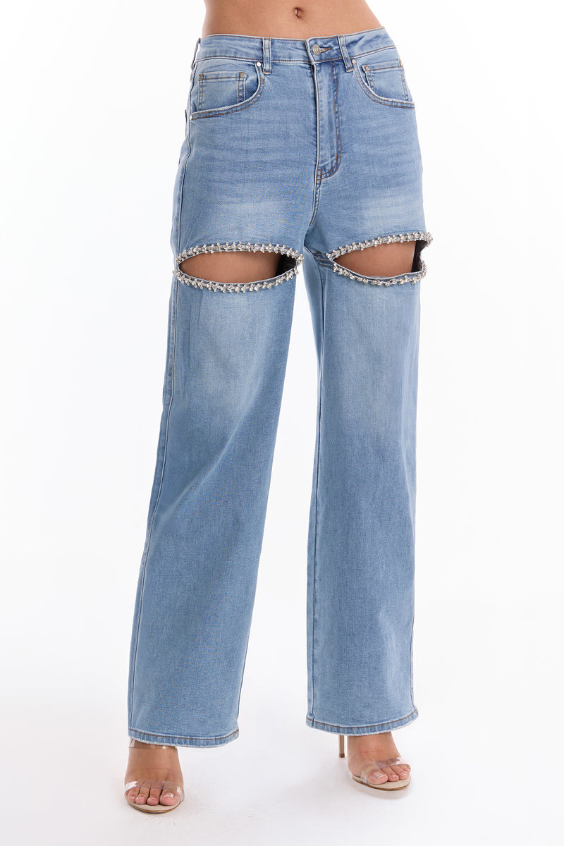 Ivanka Crystal Jean - Medium Blue