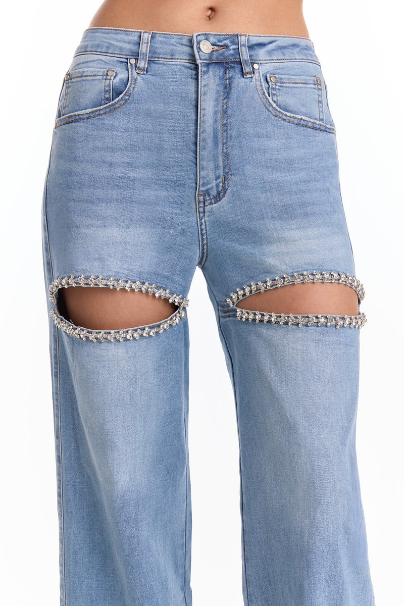 Ivanka Crystal Jean - Medium Blue