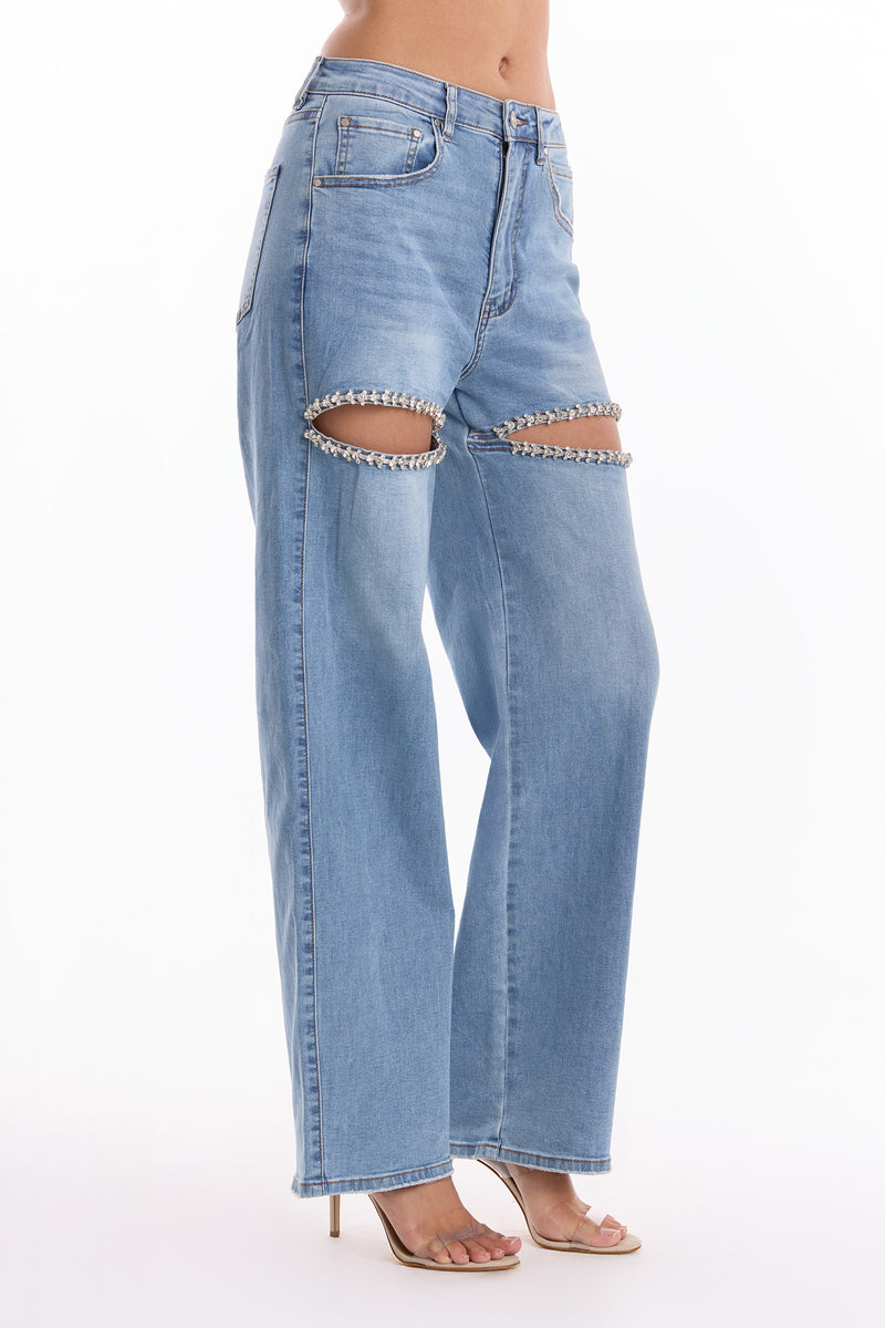 Ivanka Crystal Jean - Medium Blue