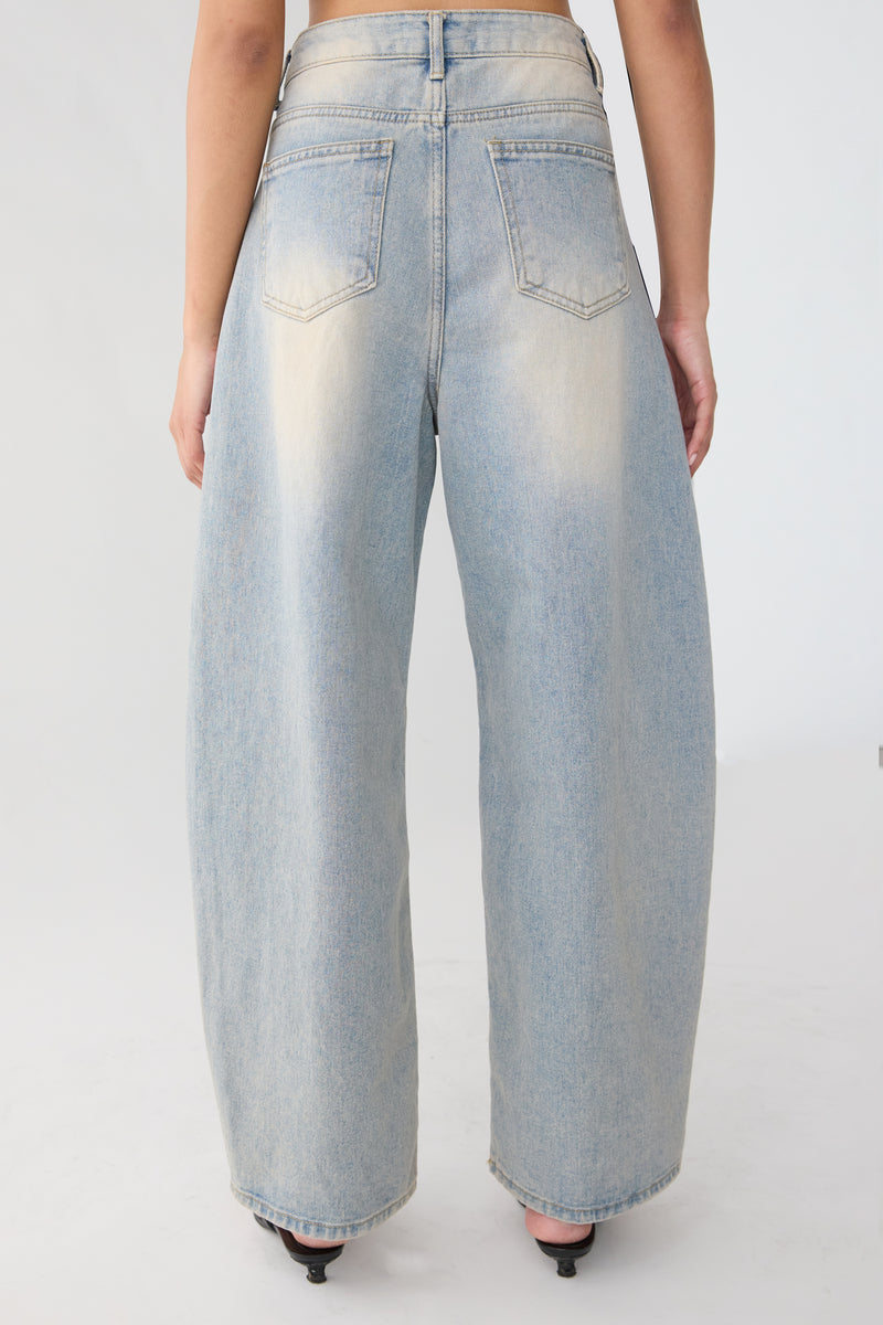 VINTAGE WASH BARREL JEAN