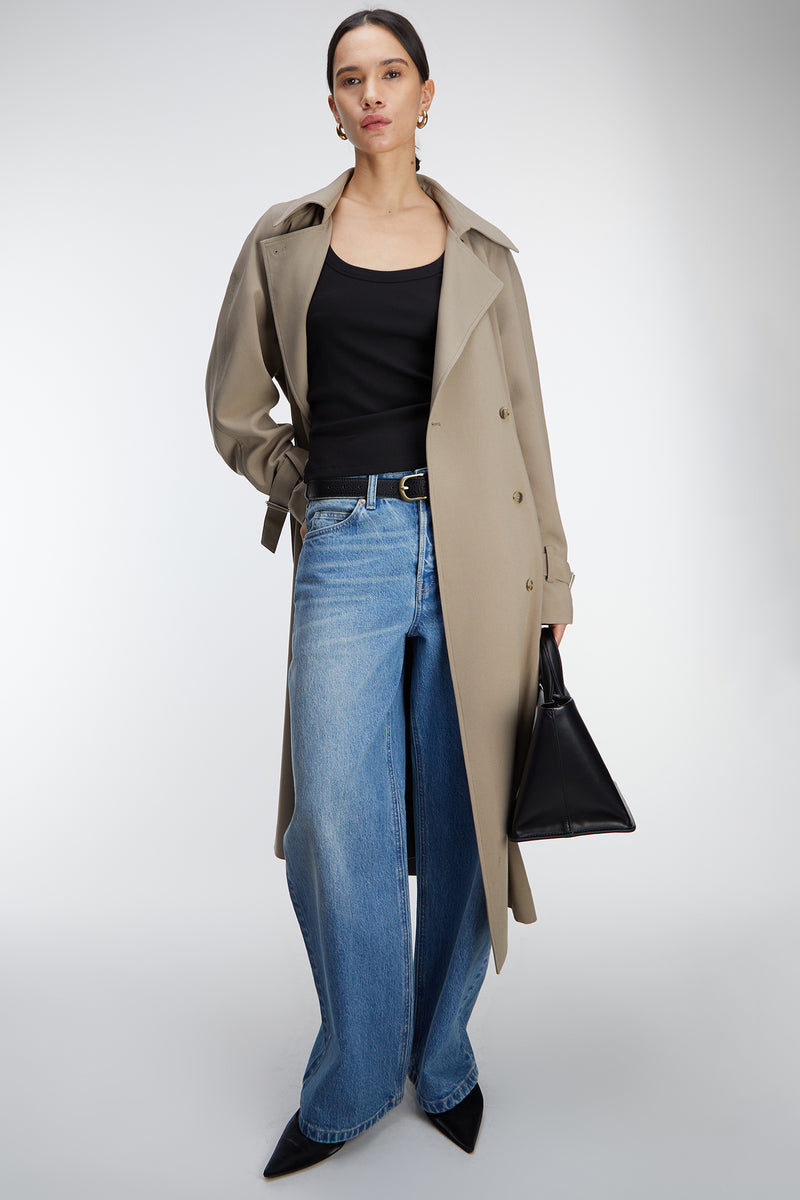 MID-RISE BAGGY WIDE LEG JEAN