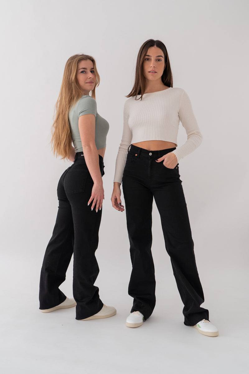 WIDELEG HIGH RISE - BLACK