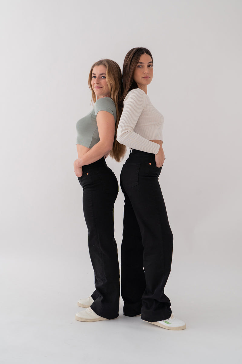 WIDELEG HIGH RISE - BLACK