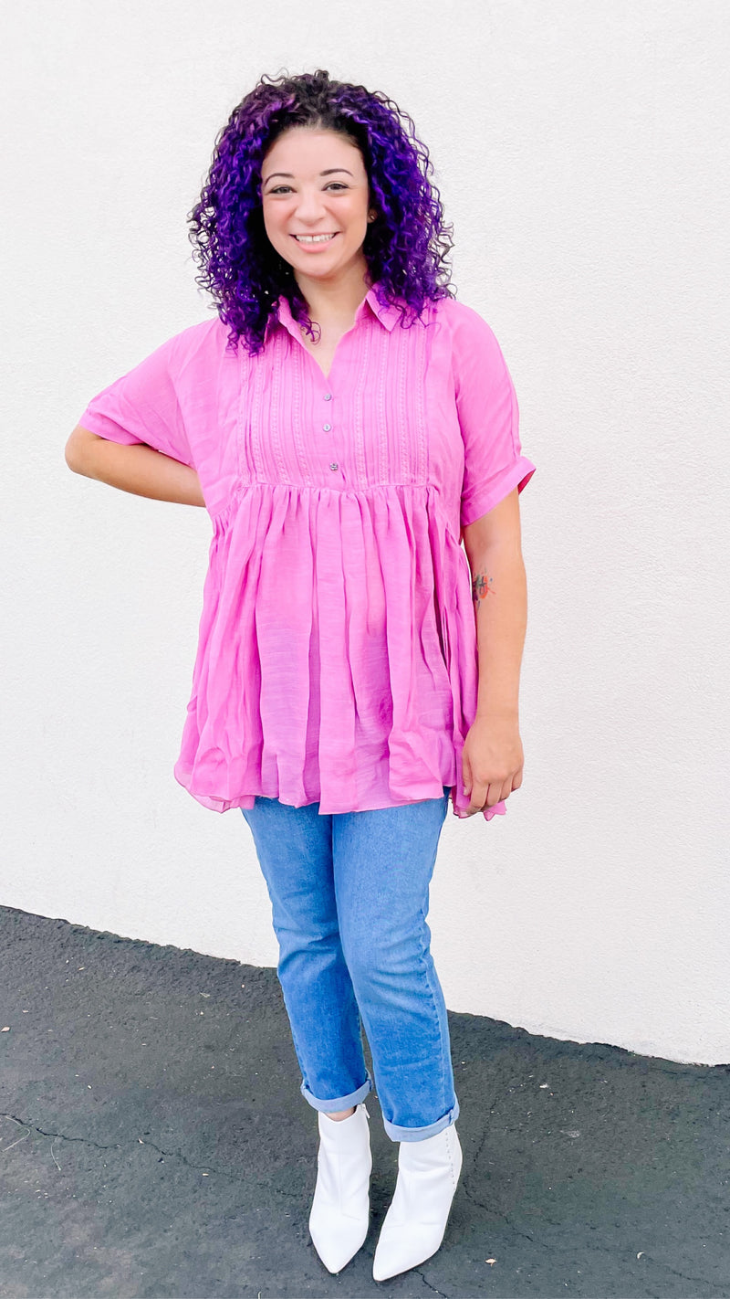 MAUVE FLOWY TOP